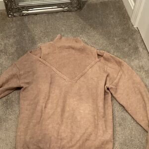 Cozy Tan Turtleneck Sweater